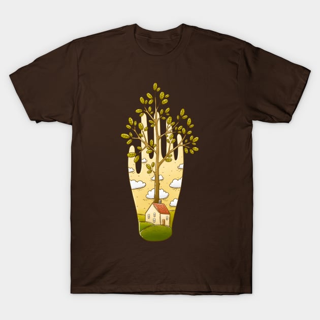Hand tree T-Shirt by CockyArt